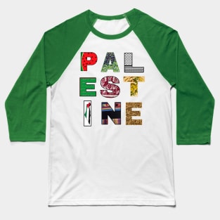 PALESTINE - Palestinian Symbols - Watermelon - Olives - Keffiyeh - Arabic Writing - Palestine Fabric  - Hummus - Palestine Flag Map - Palestinian Fabric - Za'atar - Back Baseball T-Shirt